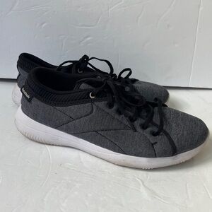 Reebok Womens Runaround FV5083 Gray Black Running Shoes Lace Up Size 8